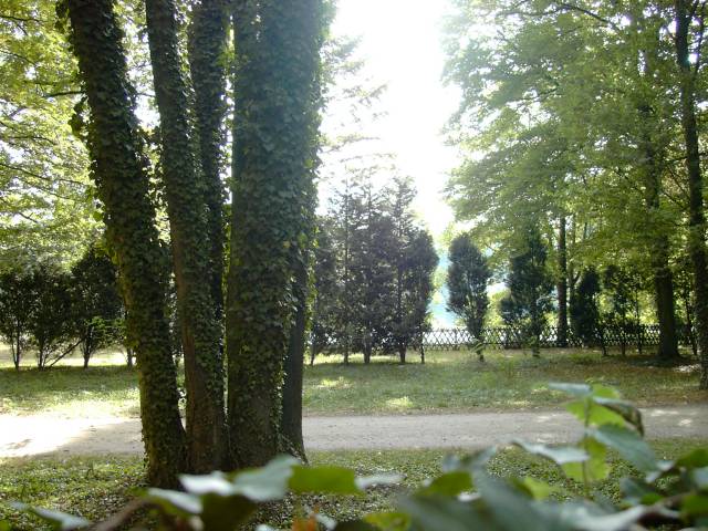 Parc de Champs - Vu du chemin de la rivire  hauteur de la passerelle de l'alle Paul Favier